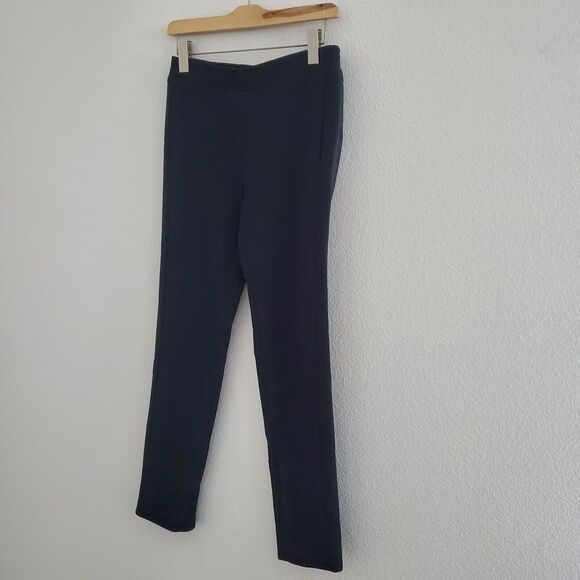 BCBGMaxAzria Pants XS Black Pique Knit Pull On Slim Straight Business Casual - Picture 5 of 11